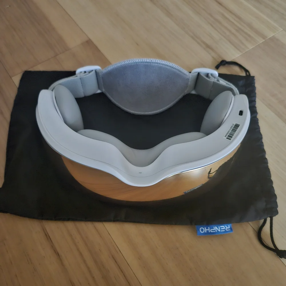 Renpho Eye Massager with Orange Visor